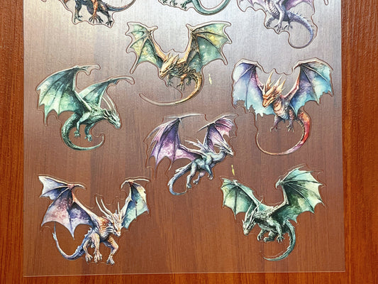 E-127 Mythic-Wing 3D Embossed sticker 1 piece