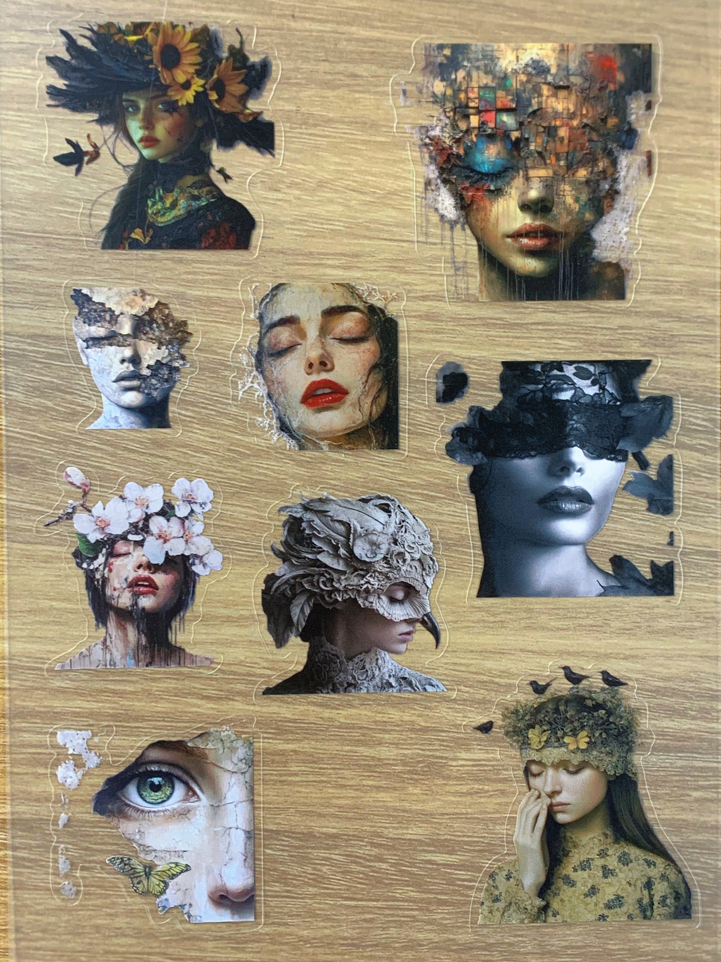 S47 Broken Fantasy sticker pet precut A5 size 2 pieces