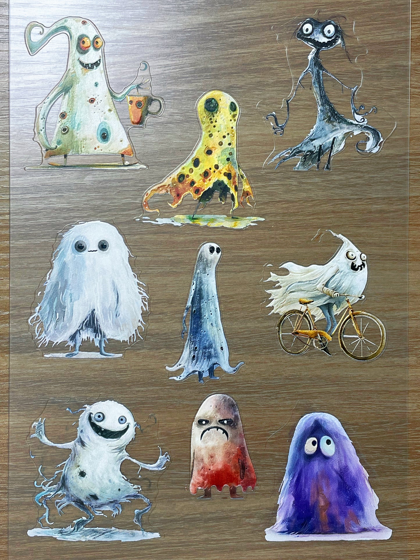 E-118 Misty Little Guests 3D Embossed sticker 1 piece