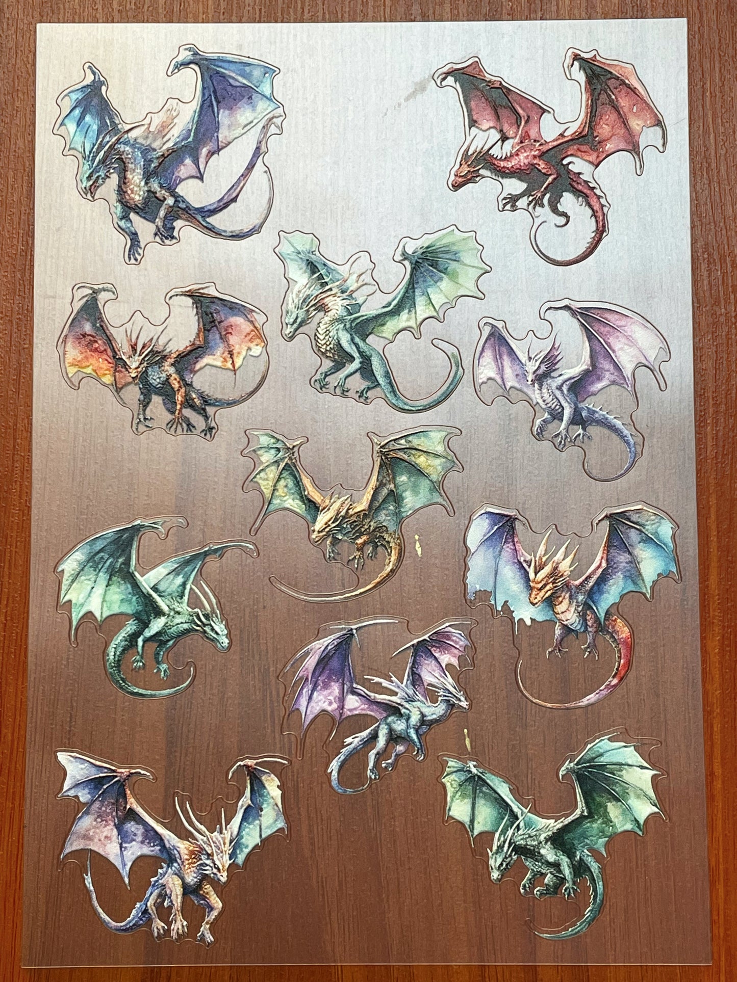 E-127 Mythic-Wing 3D Embossed sticker 1 piece