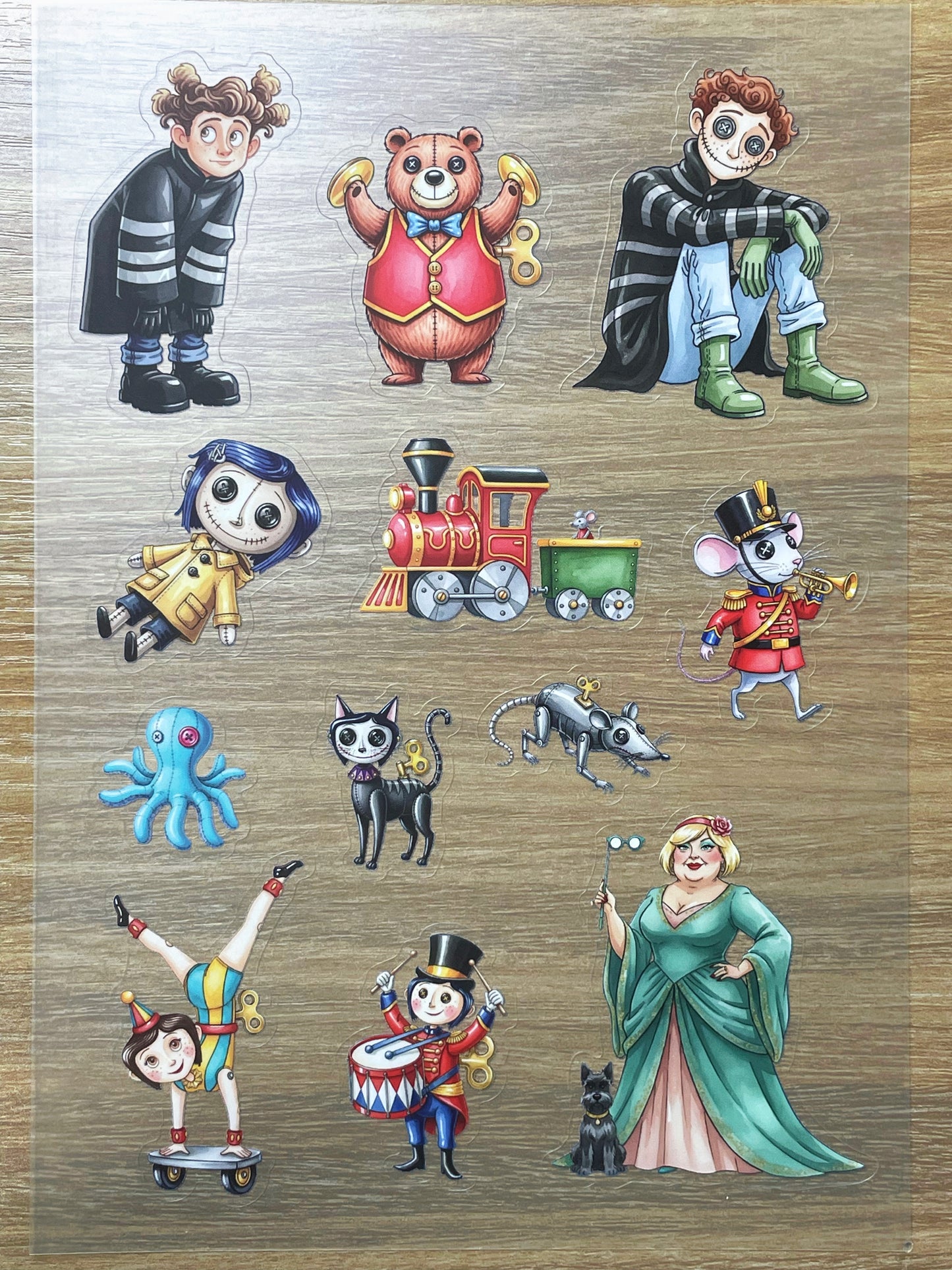 S78 Coraline sticker pet precut A5 size 4 pieces