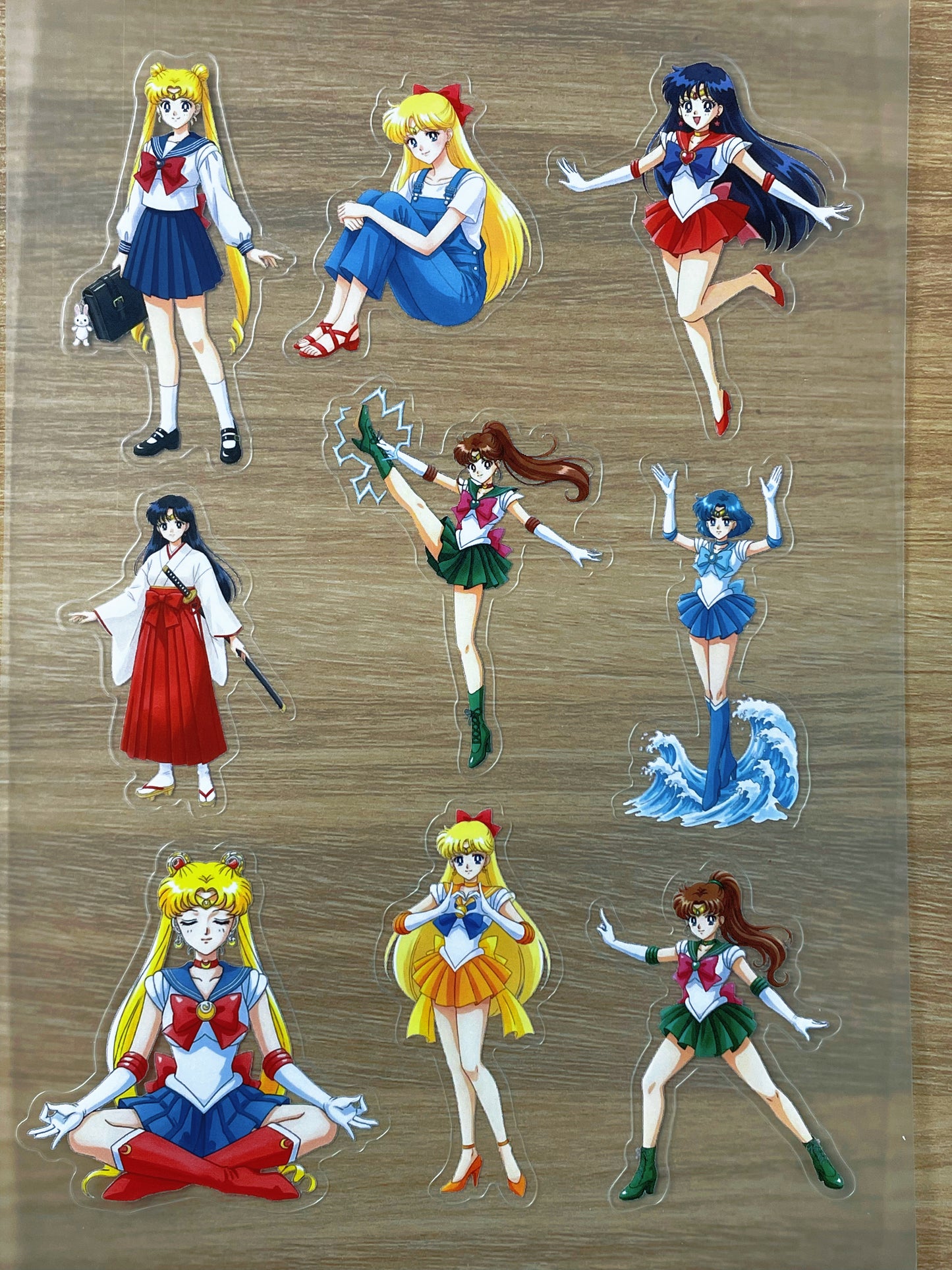 S34 Sailor Moon sticker pet precut A5 size 6 pieces