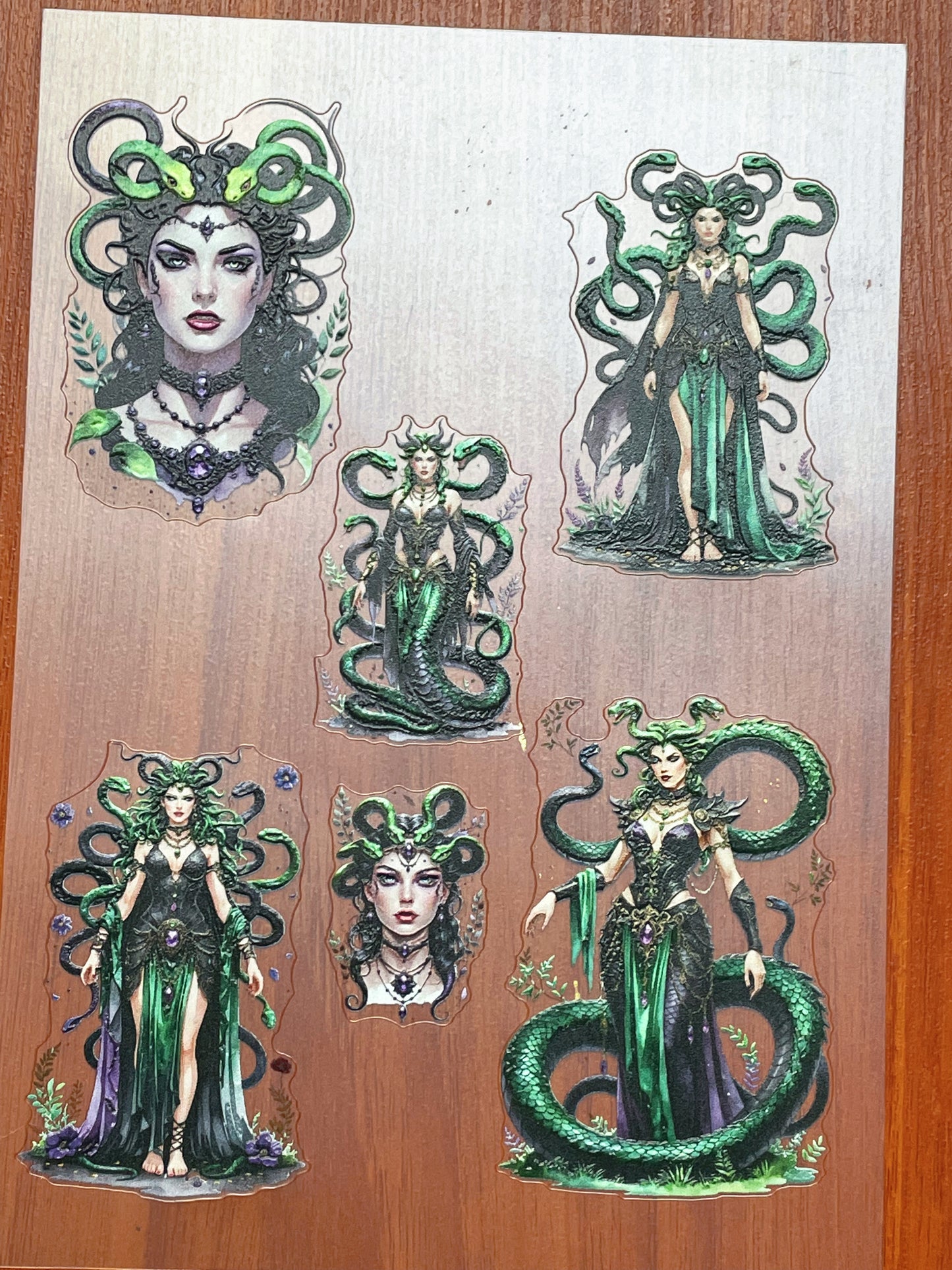 E-138 Medusa 3D Embossed sticker 1 piece