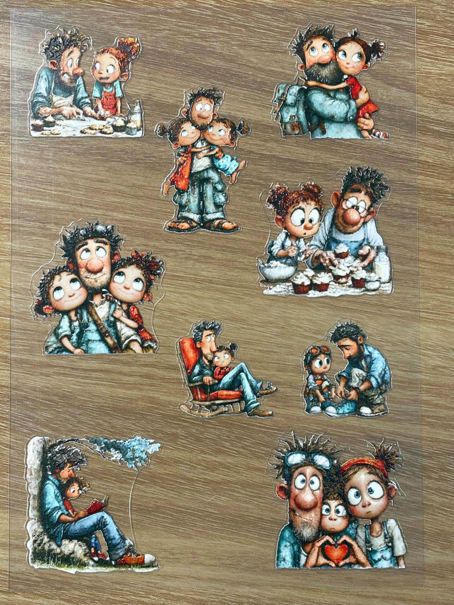 E-60 Family Love 3D Embossed sticker 1 piece