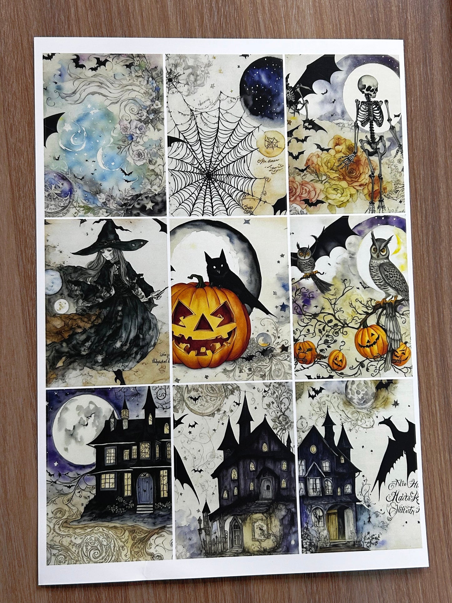 A-27 ATC background precut sticker A4 size(1Pieces)