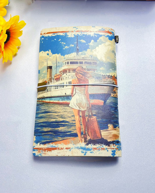 J-7 A6 size leather cover journal