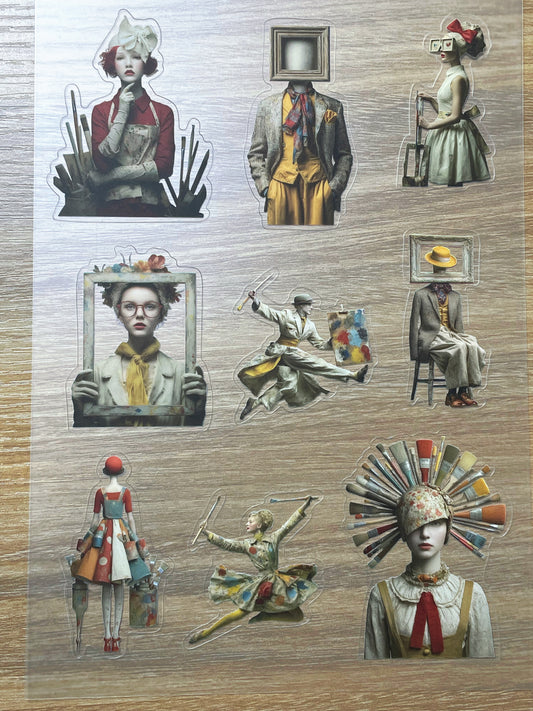 S98 Surreal Art Chronicle sticker pet precut A5 size 6 pieces