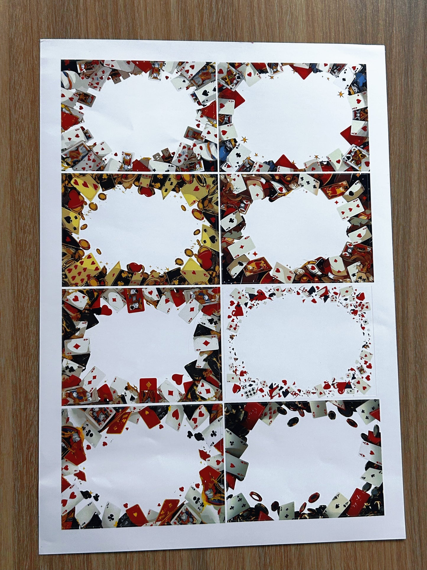 A-12 ATC background precut sticker A4 size(1Pieces)