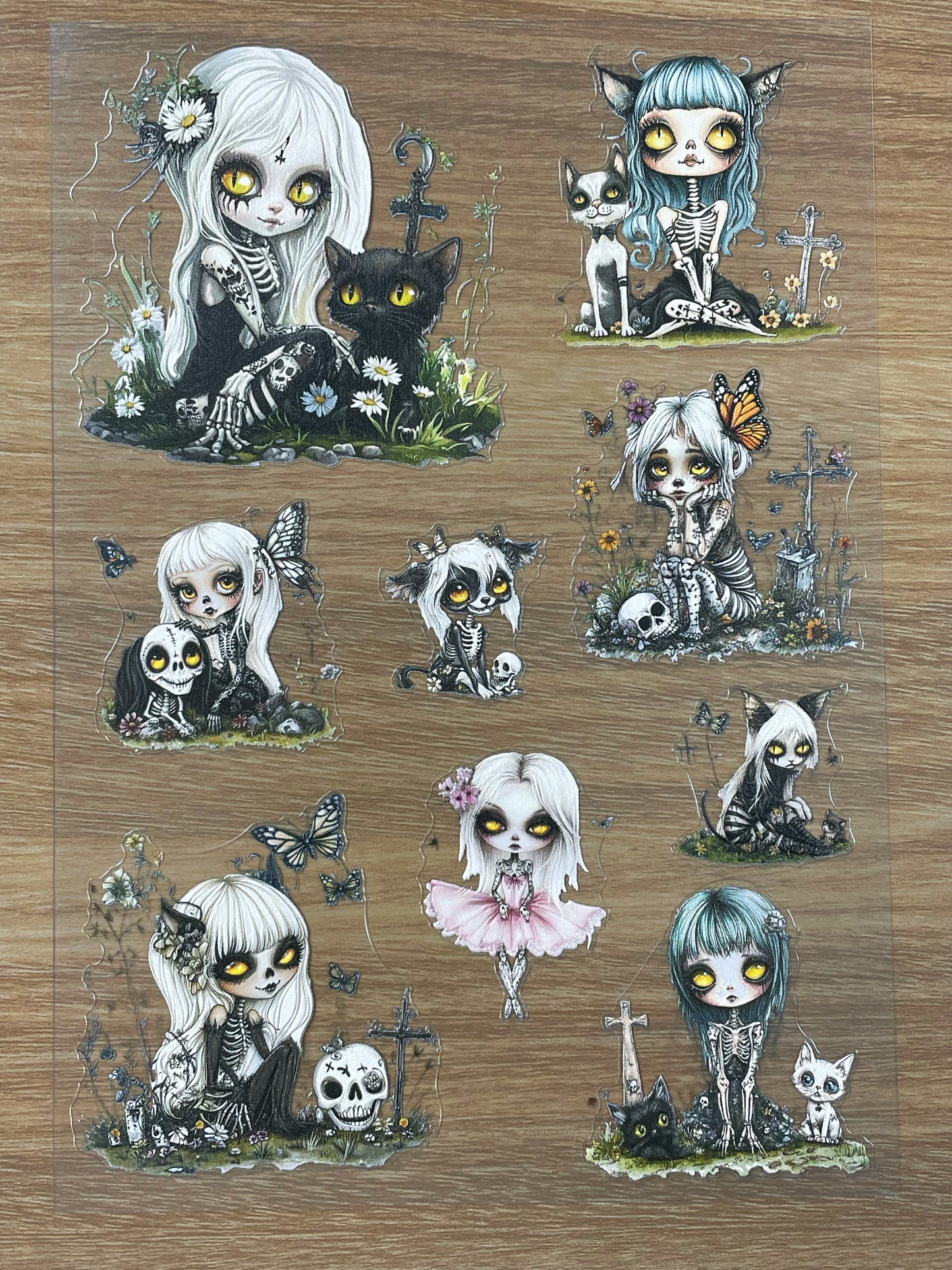 E-52 Whispering Tomb Fairise 3D Embossed sticker 1 piece