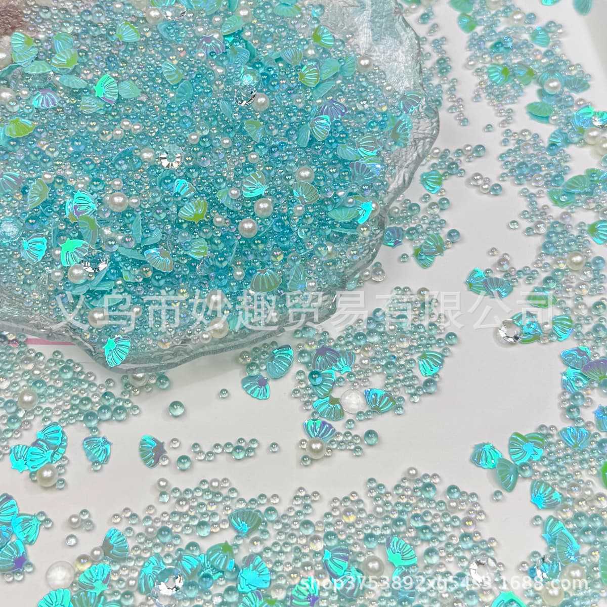 Gem-3 Ocean Shell Sequin Patch Bubble Pearl