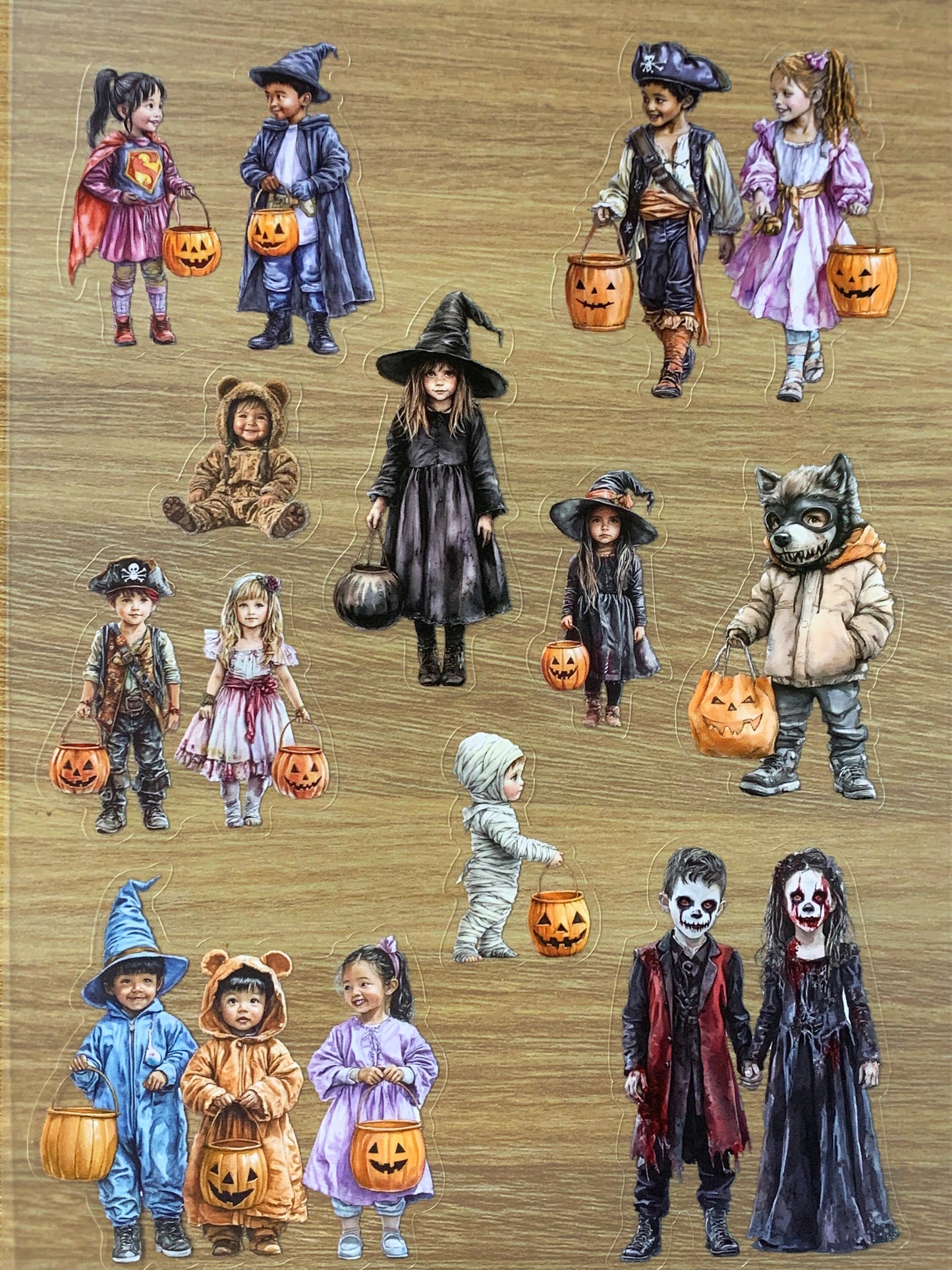 S38 Halloween Candy Night sticker pet precut A5 size 4 pieces