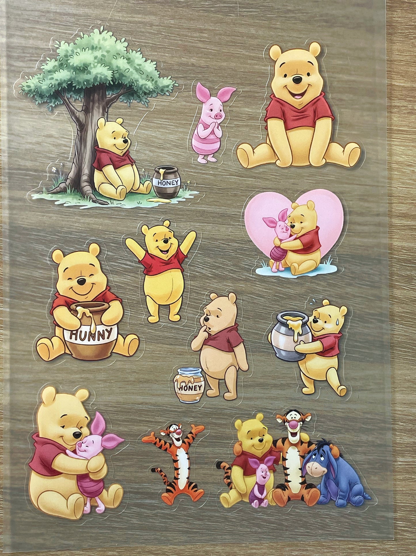 S27 Winnie the Pooh sticker pet precut A5 size 5 pieces