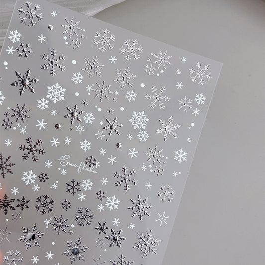 mini-3 Gold and Silver Snowflake Stickers