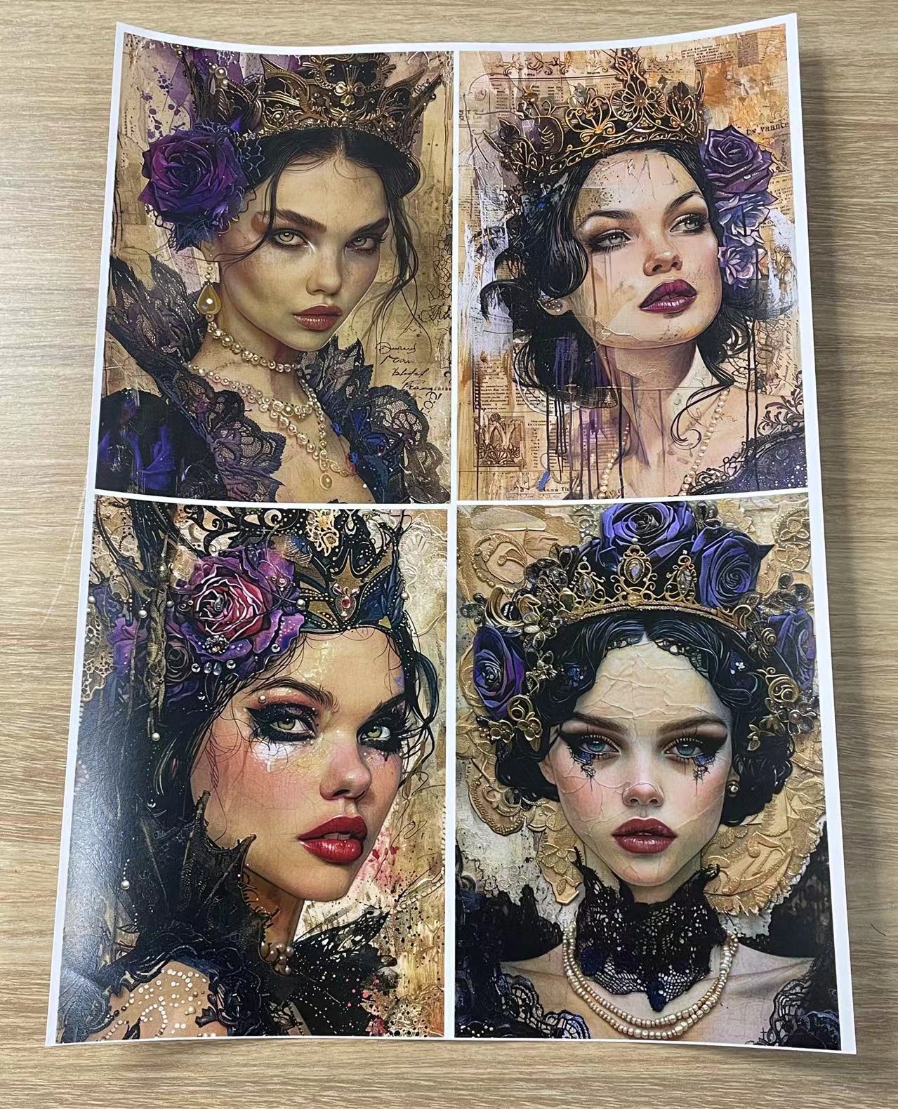 P-2Evil Queen Paper A4 size 9 pieces color laser paper
