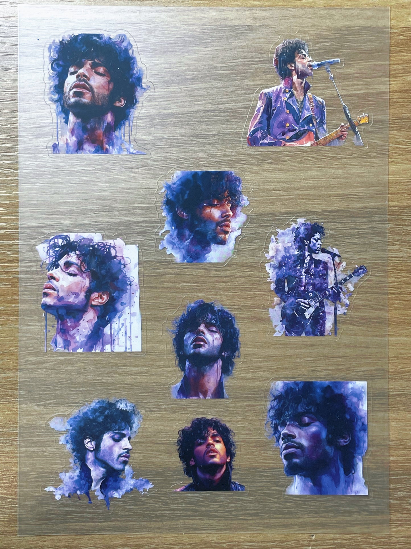 S72 Purple Rain Echo sticker pet precut A5 size 3 pieces