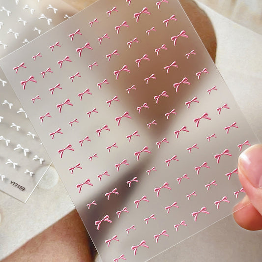 mini-2 Embossed Small Bow Stickers