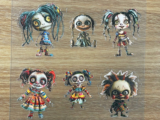 E-68 Broken Circus 3D Embossed sticker 1 piece