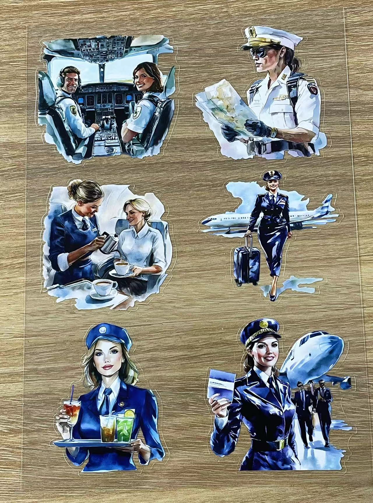 S10 Pilot sticker pet precut A5 size 2 pieces