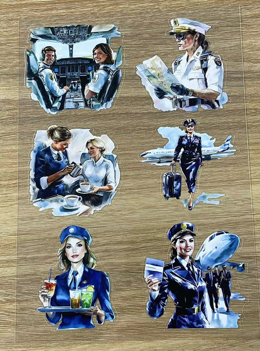 S10 Pilot sticker pet precut A5 size 2 pieces