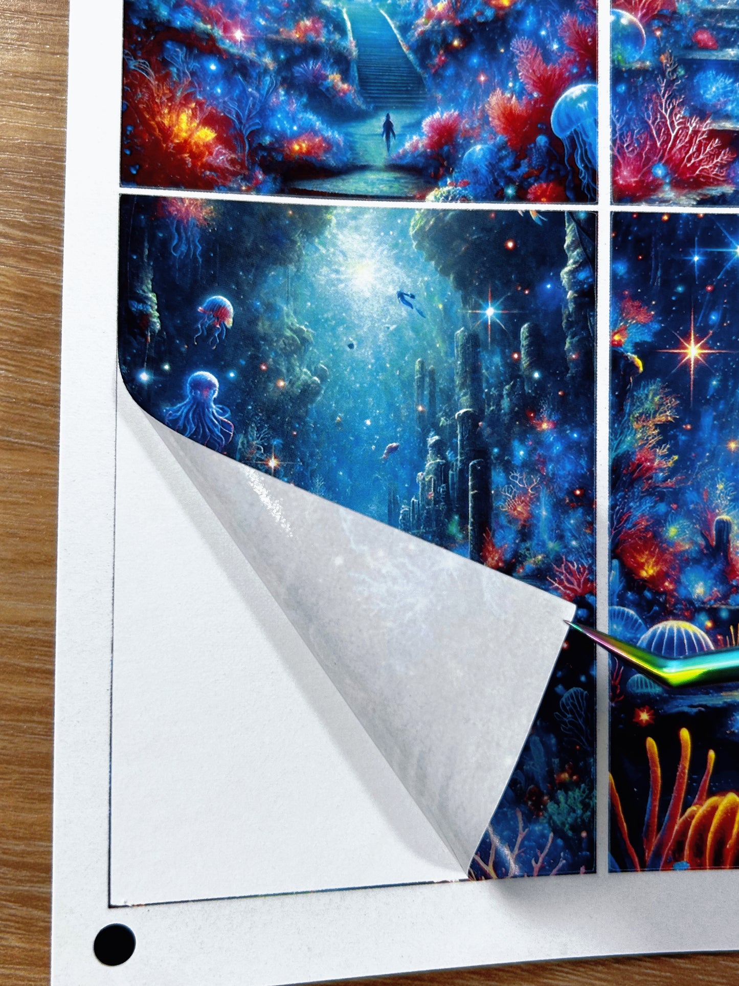 A-051 ATC background precut sticker A4 size(1Pieces)