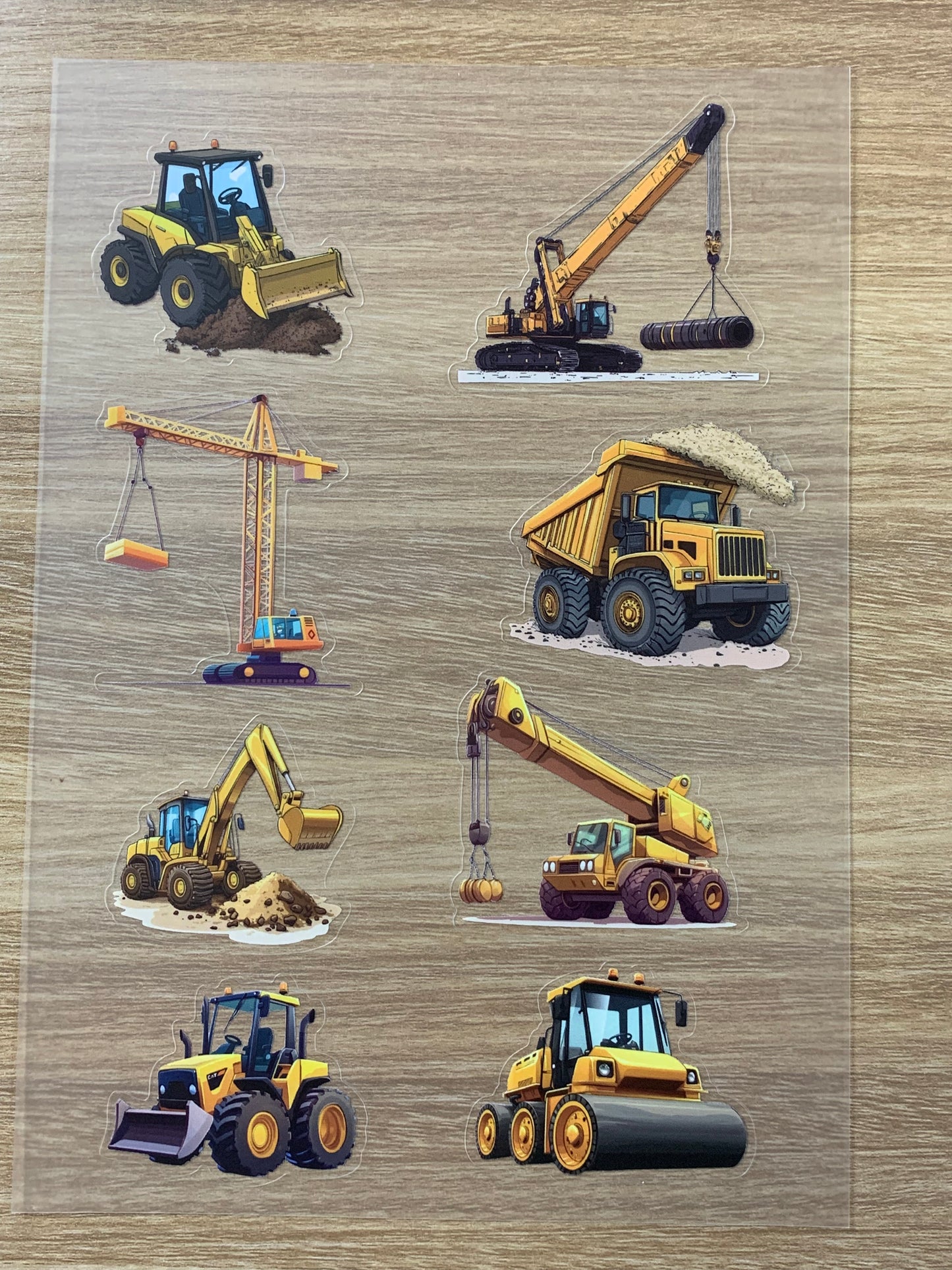 S21 Construction Crew sticker pet precut A5 size 3 pieces
