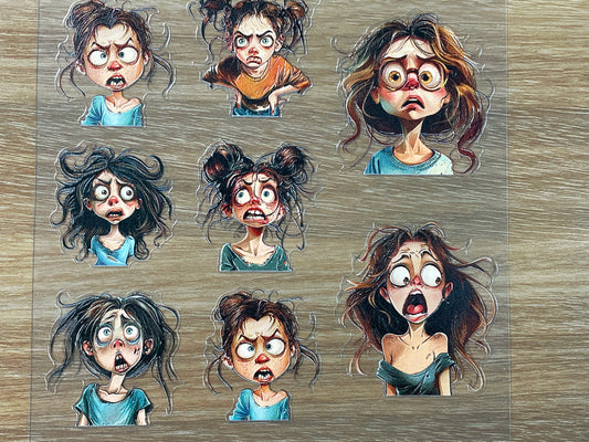 E-81 Mood Swing 3D Embossed sticker 1 piece
