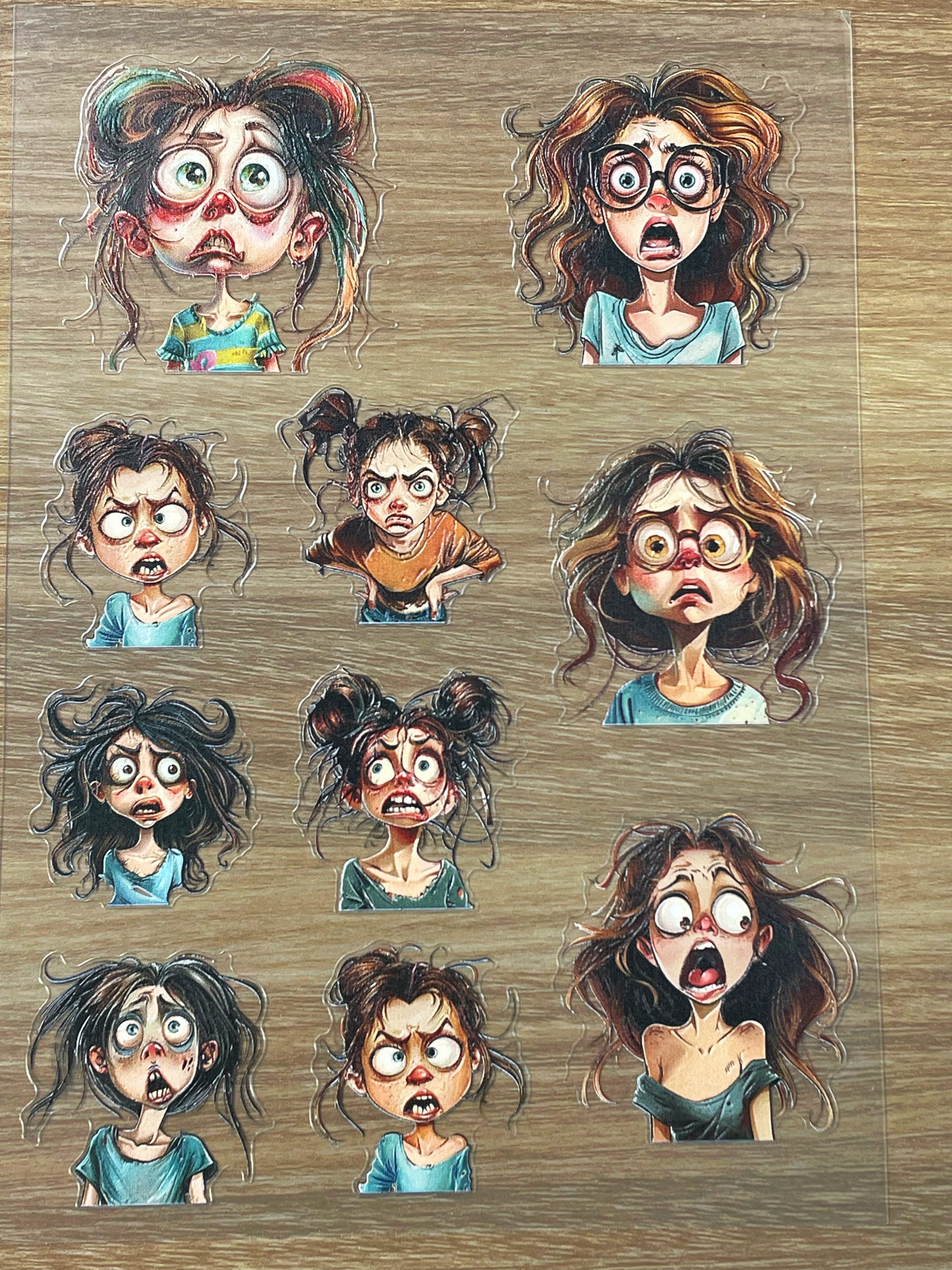 E-81 Mood Swing 3D Embossed sticker 1 piece
