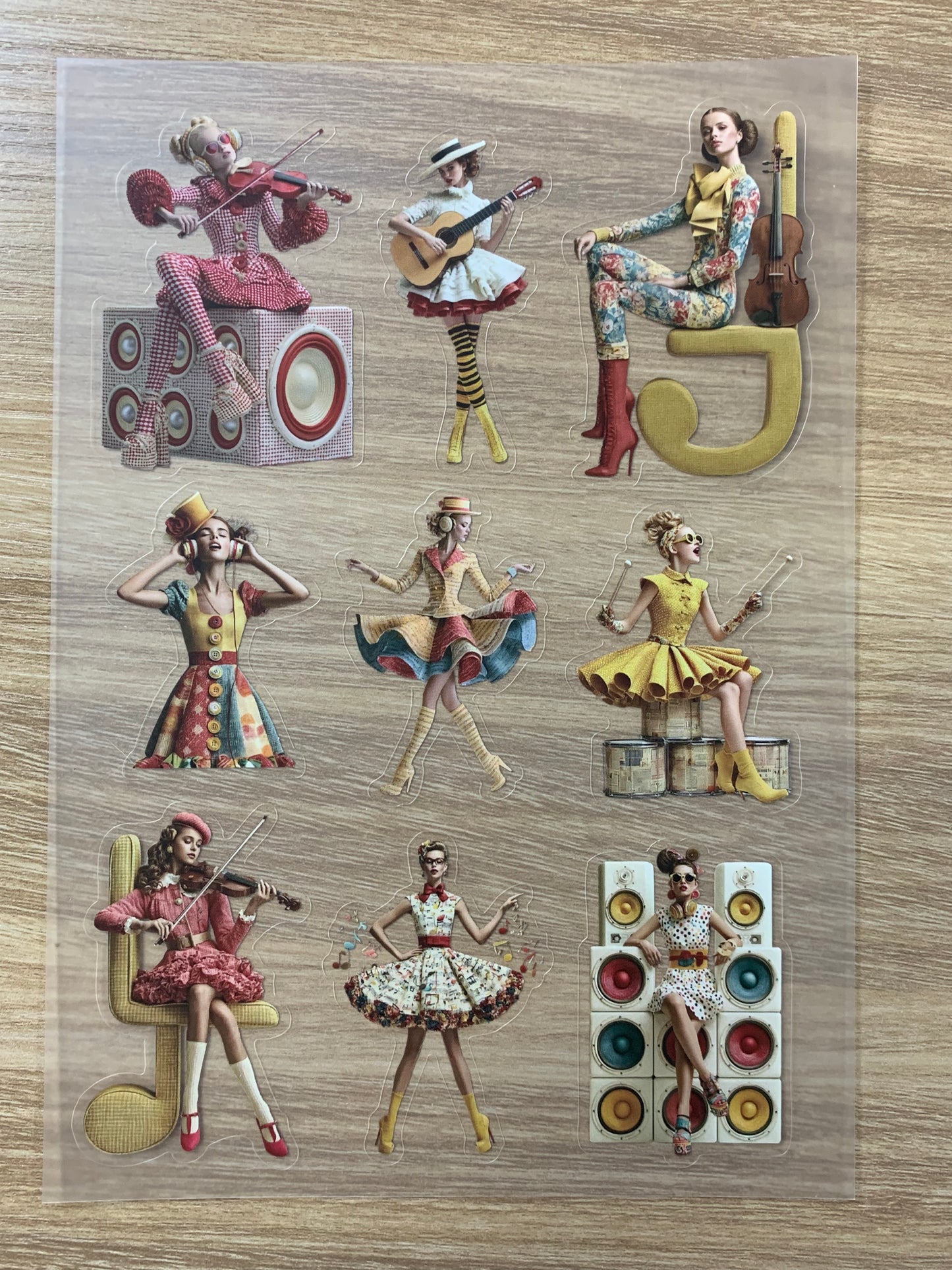 S23 Melody & Movement sticker pet precut A5 size 3 pieces