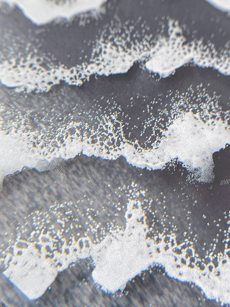 Mini-1 Flat Wave embossed Stickers Solid Color