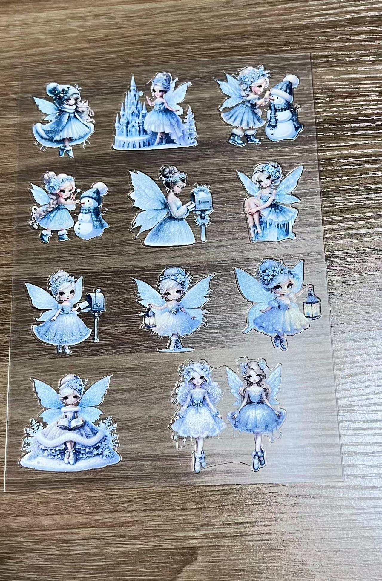 E-20 Ice fairy 3D embossed sticker 1 piece(148*210cm)