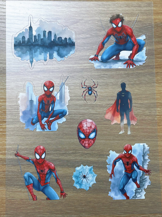 S114 Spider-Man sticker pet precut A5 size 2 pieces