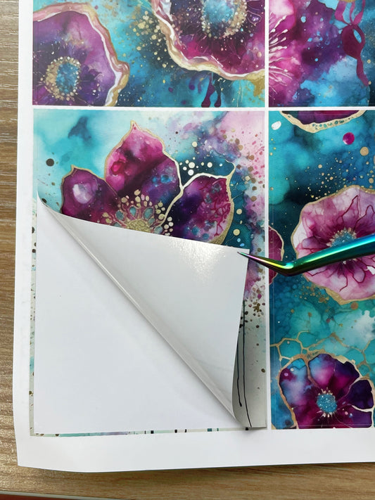 A-077 ATC background precut sticker A4 size(1Pieces)
