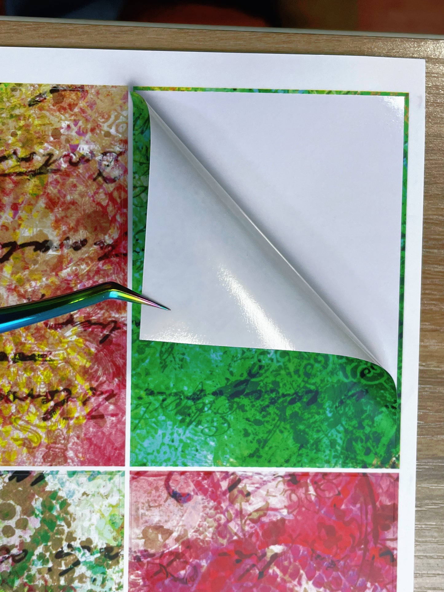 A-082 ATC background precut sticker A4 size(1Pieces)