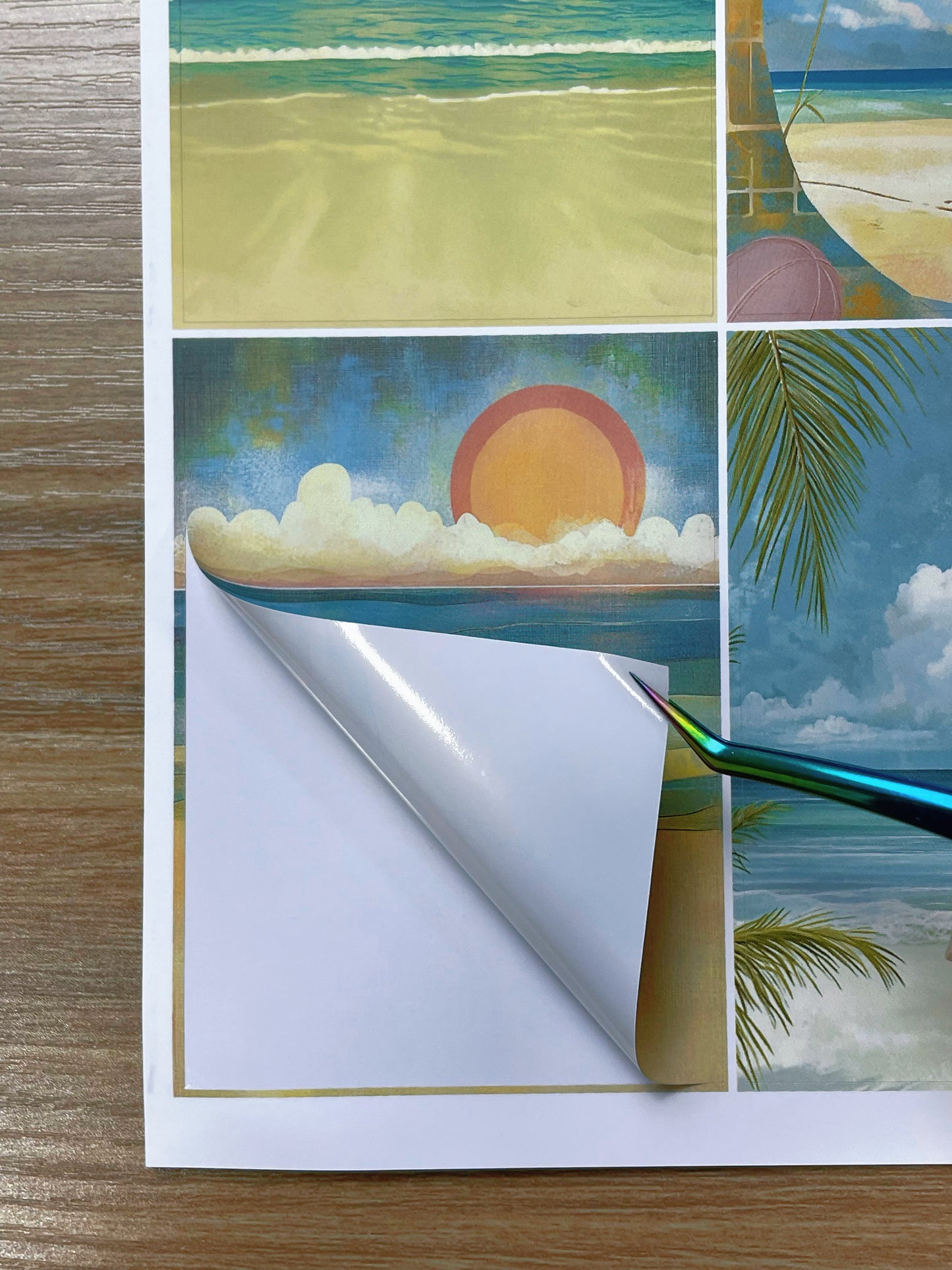 A-085 ATC background precut sticker A4 size(1Pieces)