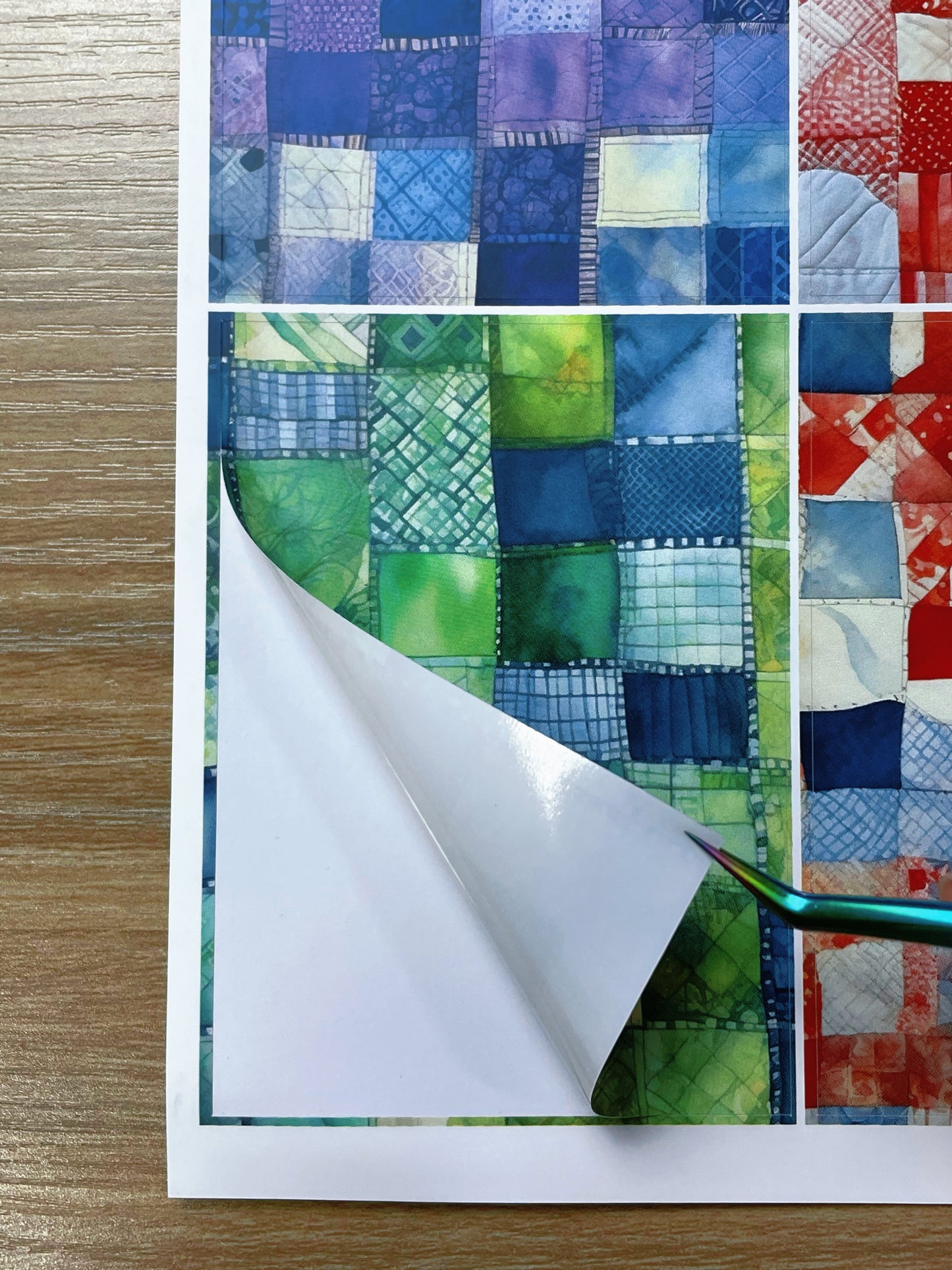 A-086 ATC background precut sticker A4 size(1Pieces)