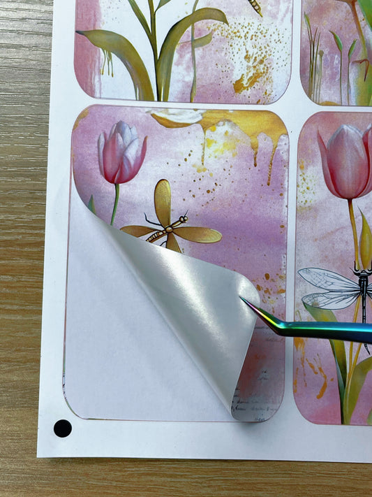 A-088 ATC background precut sticker A4 size(1Pieces)