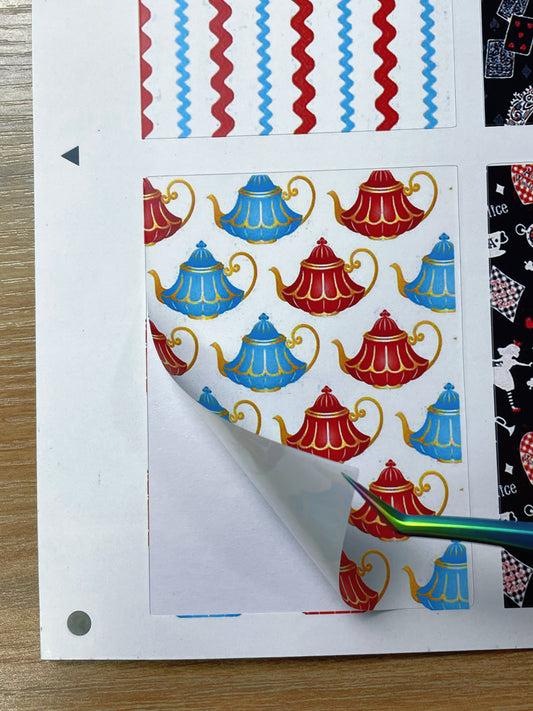 A-095 ATC background precut sticker A4 size(1Pieces)