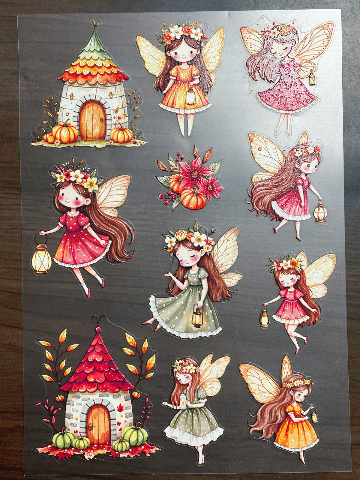 E-237 Autumn Forest Critters 2.0 3D Embossed sticker A5 size 1 piece