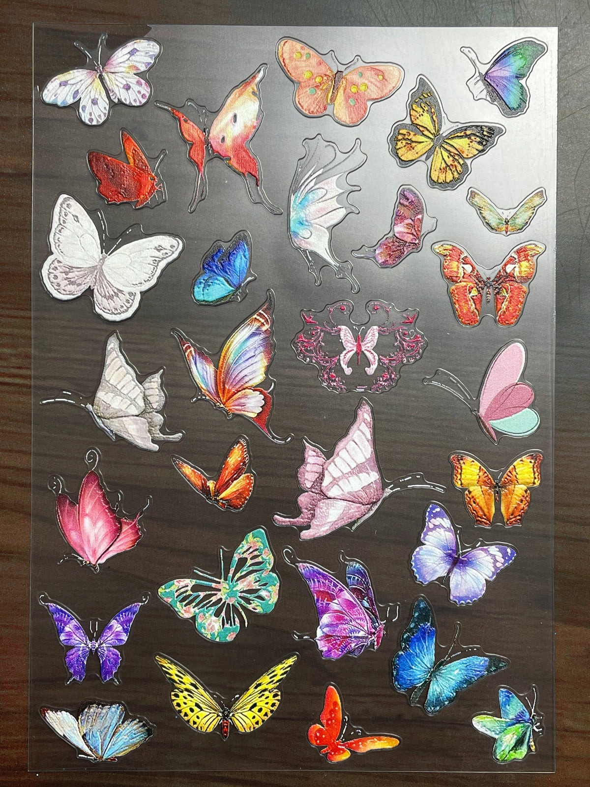 E-254 Watercolor Butterfly 2.0 3D Embossed sticker A5 size 1 piece