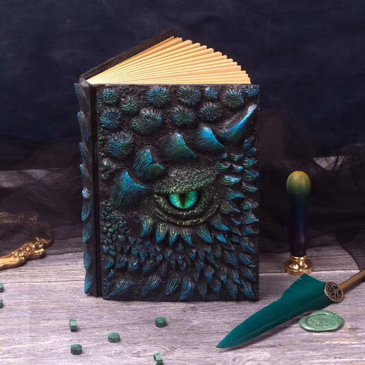 J-1 embossed dragon journal