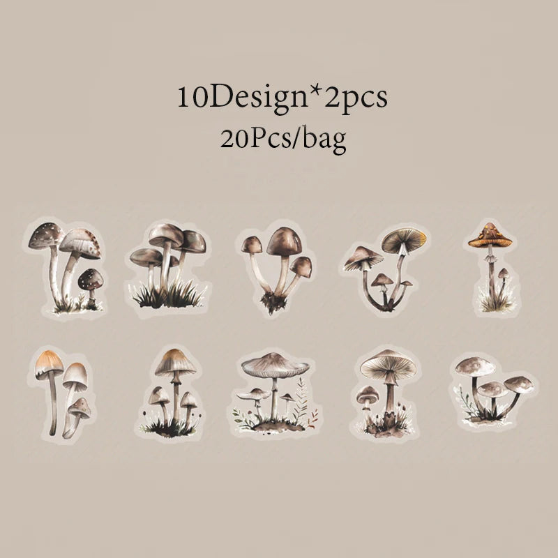S-29 Large-sized Mushroom Themed Sticker Pack