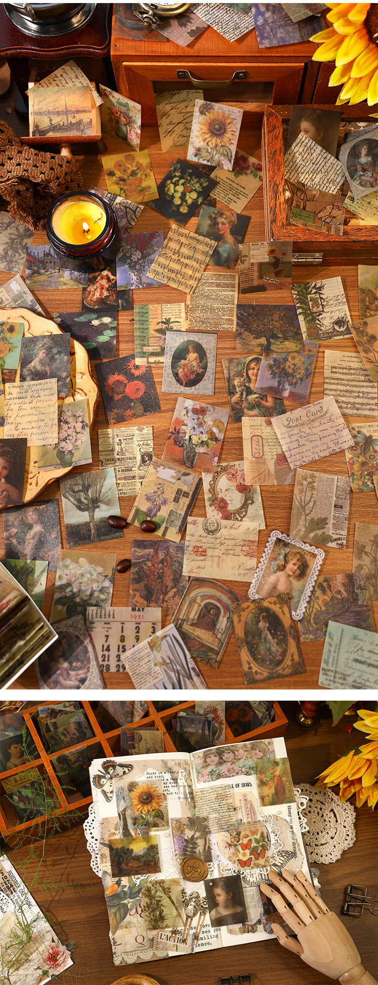 P-12 Ancient Forest Sulfuric Acid Paper Material Pack Life mini Book Series
