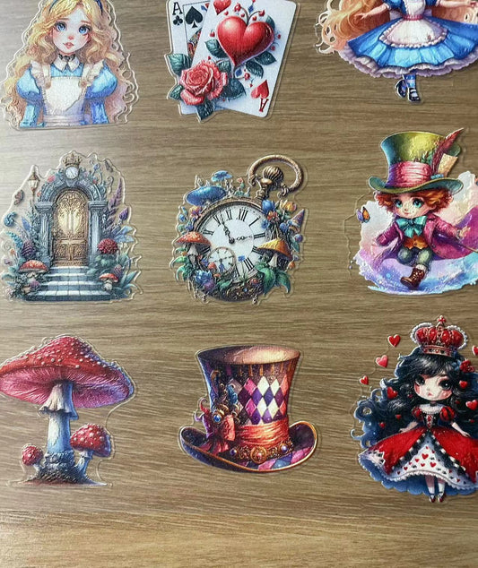 E-1 Alice 3D Embossed sticker 1 piece