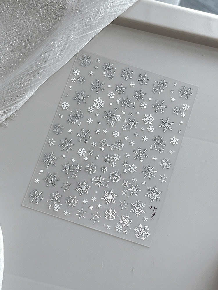 mini-3 Gold and Silver Snowflake Stickers