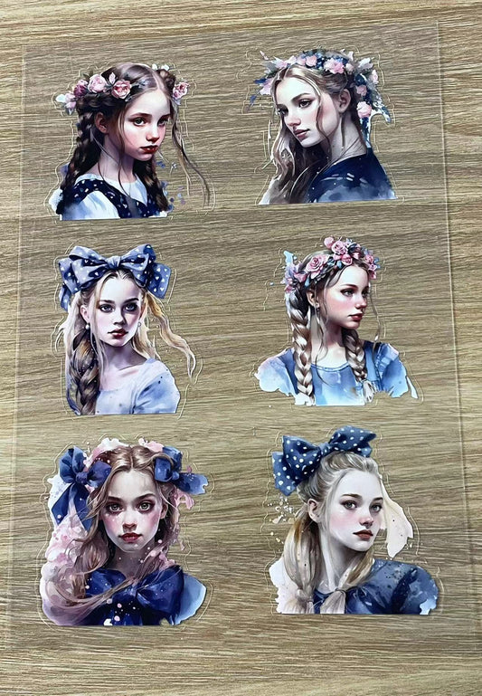 S8 Briaded girl pet precut A5 size 2 pieces