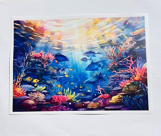 P-5 Underwater World paper( photo paper,A5 size)