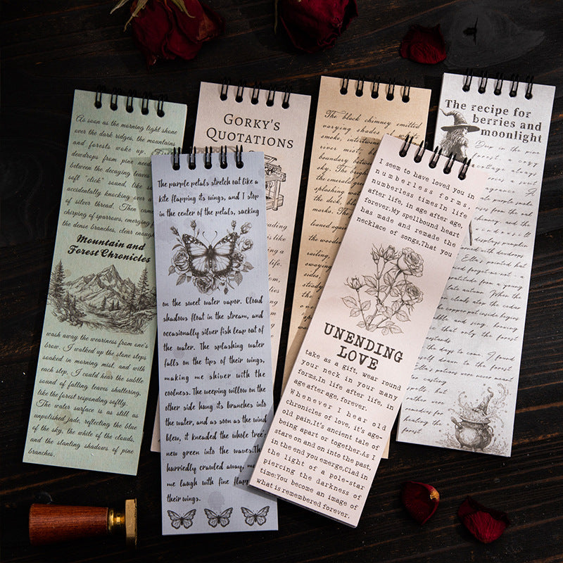 P-14 Retro Theme Coil Material Book Story Essay Series 6Style