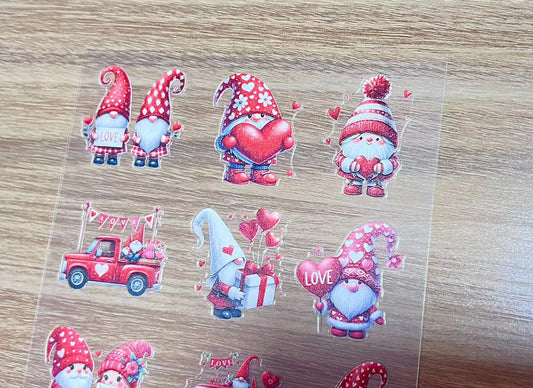 E-17 Valentine gnome 3D embossed sticker 1 piece(148*210cm)