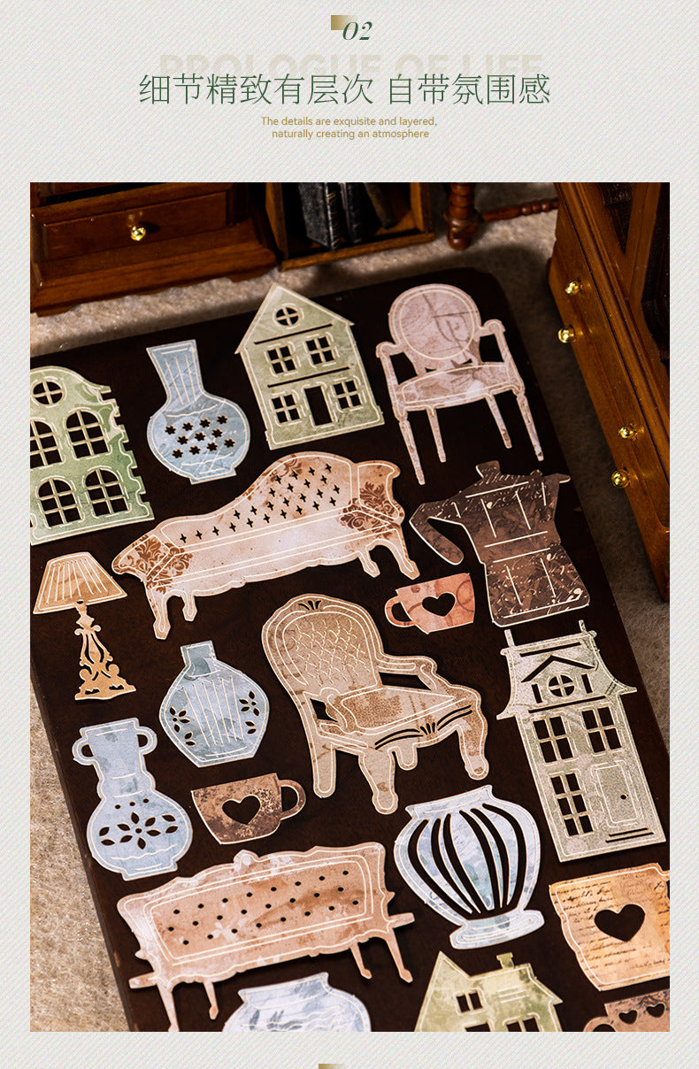 S-23 Prologue to Life Series Home Theme Hollow Sticker 4Style