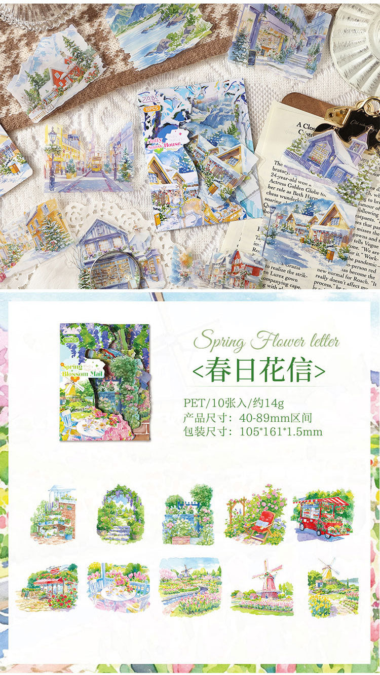 S-49  Seasonal Light Painting Series Sticker Pack 4Style